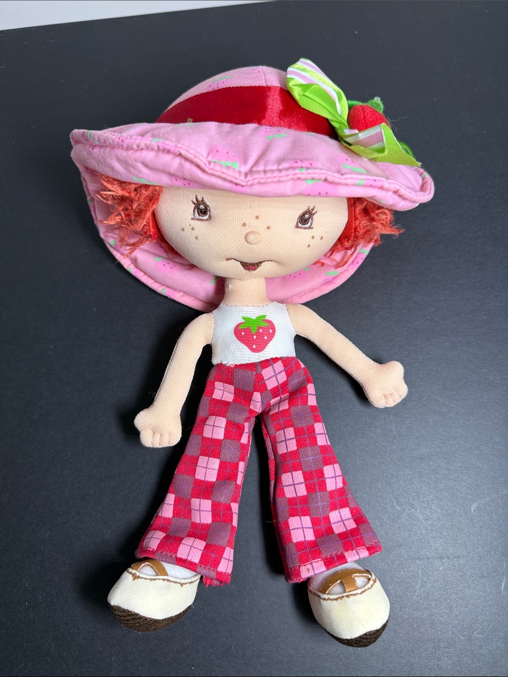 Vintage Strawberry Shortcake Rag Doll Plush 2003 Bandai Y2K 10"